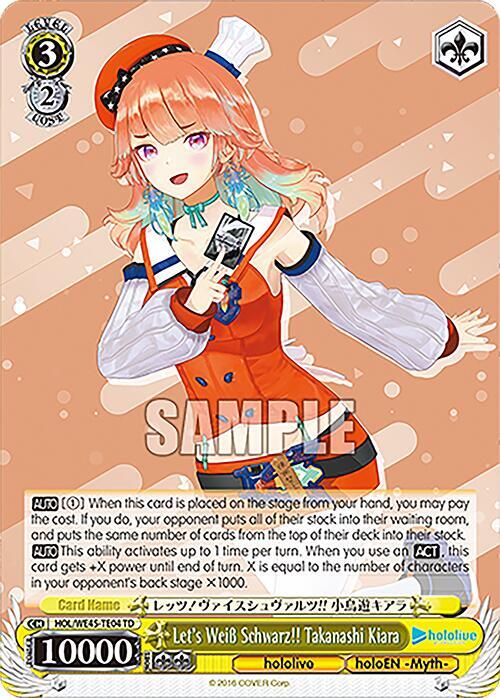 Let's Weiss Schwarz!! Takanashi Kiara - [hololive production feat. Weiss Schwarz Ambassadors Premium Set] | Gear Gaming Fayetteville