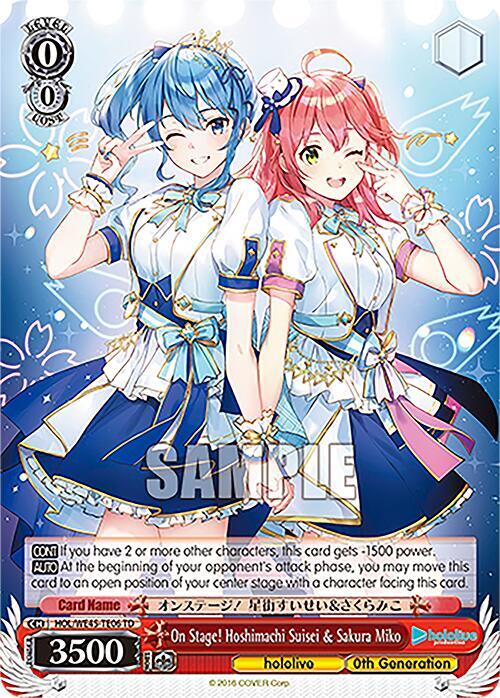 On Stage! Hoshimachi Suisei & Sakura Miko - [hololive production feat. Weiss Schwarz Ambassadors Premium Set] | Gear Gaming Fayetteville