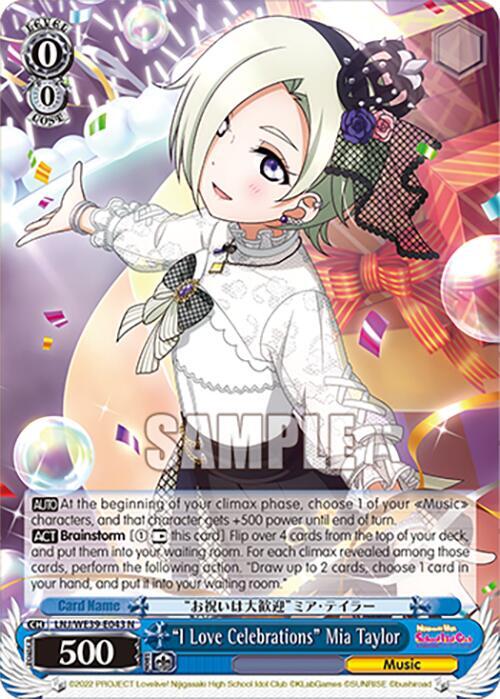 "I Love Celebrations" Mia Taylor - [Love Live! School Idol Festival Series 10th Anniversary Premium Booster] | Gear Gaming Fayetteville