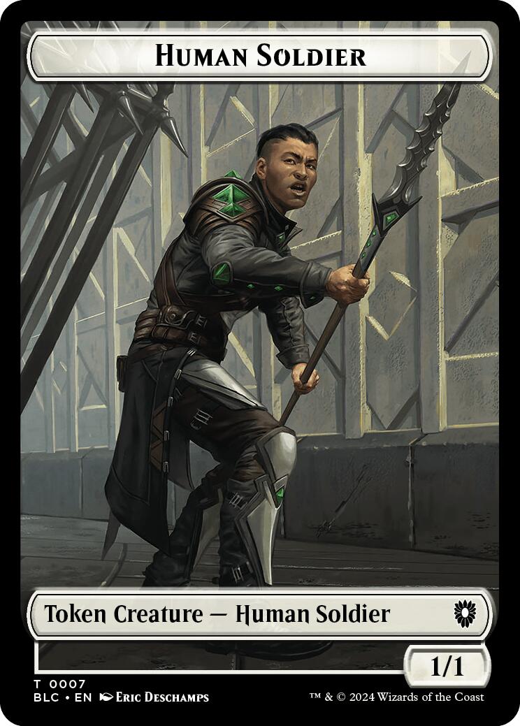 Human Soldier // Wolf (035) Double-Sided Token [Bloomburrow Commander Tokens] | Gear Gaming Fayetteville