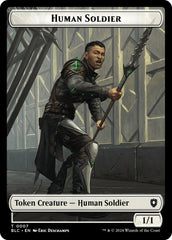 Human Soldier // Wolf (035) Double-Sided Token [Bloomburrow Commander Tokens] | Gear Gaming Fayetteville