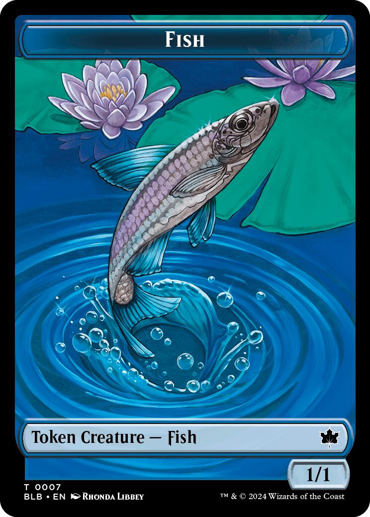 Bird (011) // Fish Double-Sided Token [Bloomburrow Commander Tokens] | Gear Gaming Fayetteville