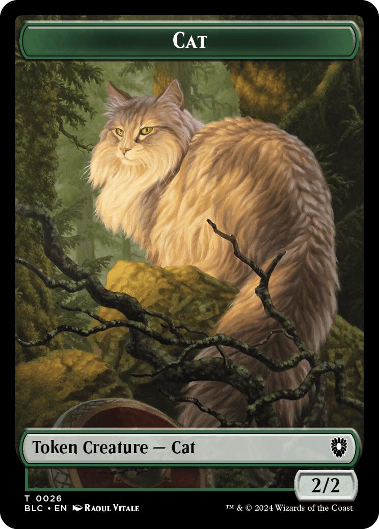 Cat // Beast (025) Double-Sided Token [Bloomburrow Commander Tokens] | Gear Gaming Fayetteville