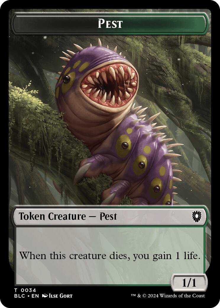 Pest // Shapeshifter Double-Sided Token [Bloomburrow Commander Tokens] | Gear Gaming Fayetteville