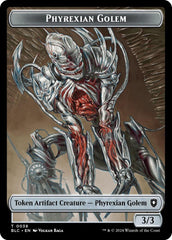 Phyrexian Golem // Faerie Double-Sided Token [Bloomburrow Commander Tokens] | Gear Gaming Fayetteville