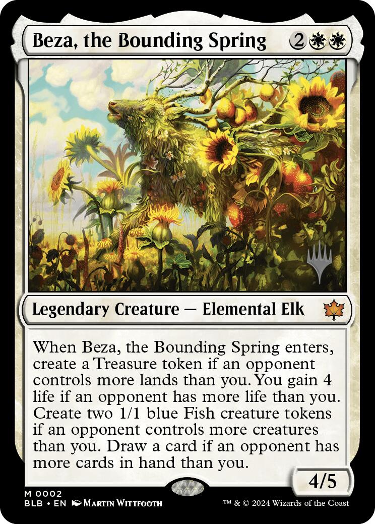 Beza, the Bounding Spring (Promo Pack) [Bloomburrow Promos] | Gear Gaming Fayetteville