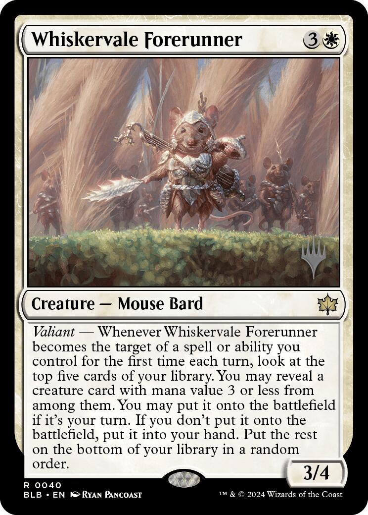 Whiskervale Forerunner (Promo Pack) [Bloomburrow Promos] | Gear Gaming Fayetteville