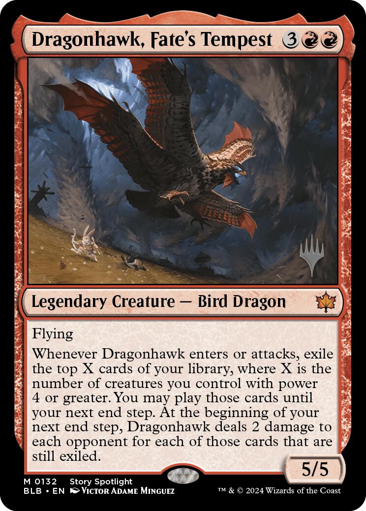 Dragonhawk, Fate's Tempest (Promo Pack) [Bloomburrow Promos] | Gear Gaming Fayetteville