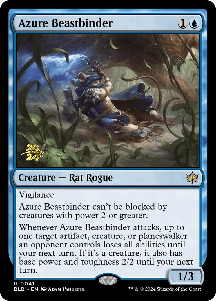 Azure Beastbinder [Bloomburrow Prerelease Promos] | Gear Gaming Fayetteville