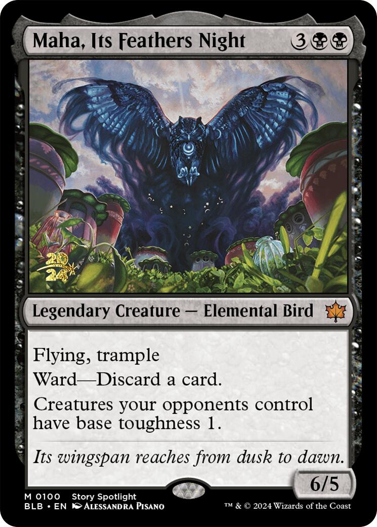 Maha, Its Feather Night [Bloomburrow Prerelease Promos] | Gear Gaming Fayetteville