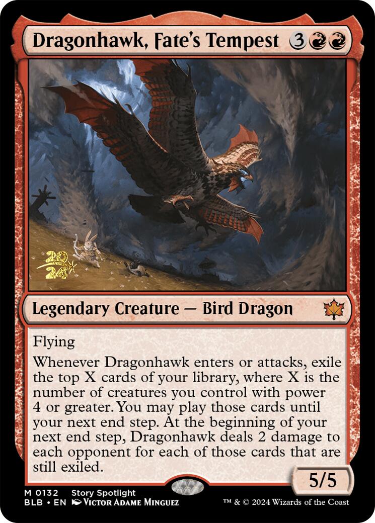 Dragonhawk, Fate's Tempest [Bloomburrow Prerelease Promos] | Gear Gaming Fayetteville