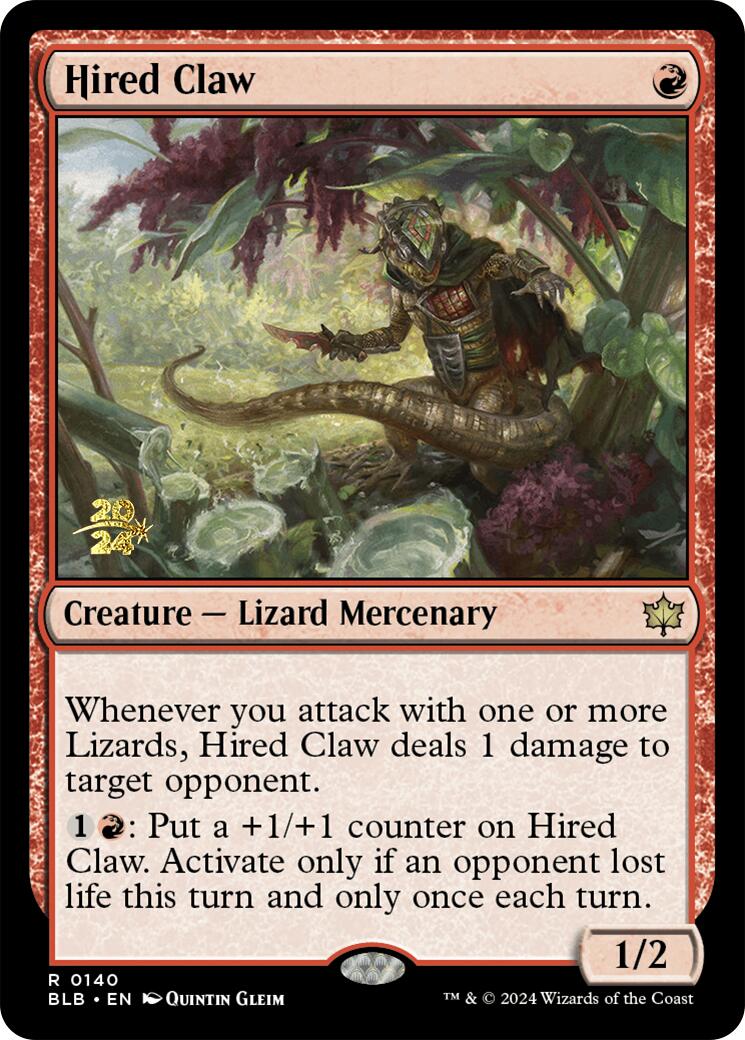 Hired Claw [Bloomburrow Prerelease Promos] | Gear Gaming Fayetteville