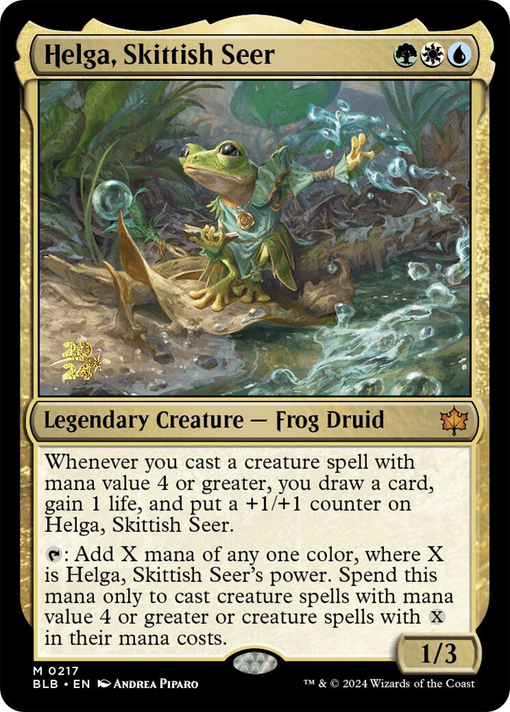 Helga, Skittish Seer [Bloomburrow Prerelease Promos] | Gear Gaming Fayetteville