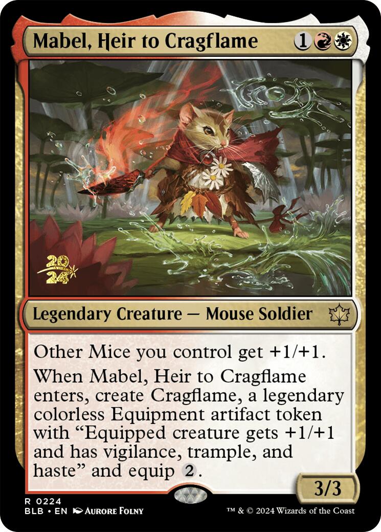 Mabel, Heir to Cragflame [Bloomburrow Prerelease Promos] | Gear Gaming Fayetteville