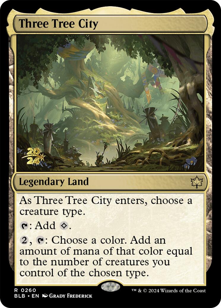 Three Tree City [Bloomburrow Prerelease Promos] | Gear Gaming Fayetteville