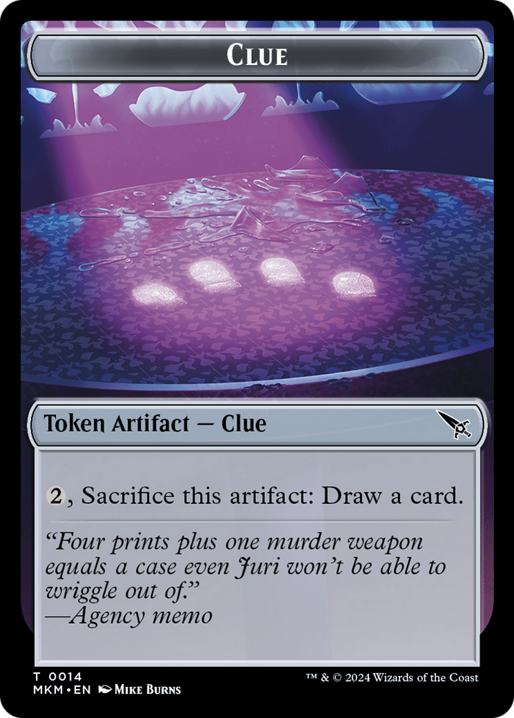 Clue (0014) // A 0041 Double-Sided Token [Murders at Karlov Manor Tokens] | Gear Gaming Fayetteville