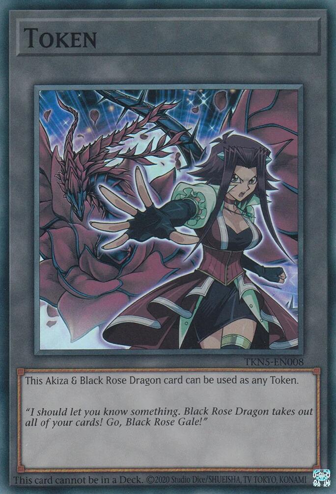 Token: Akiza & Black Rose Dragon [TKN5-EN008] Super Rare | Gear Gaming Fayetteville