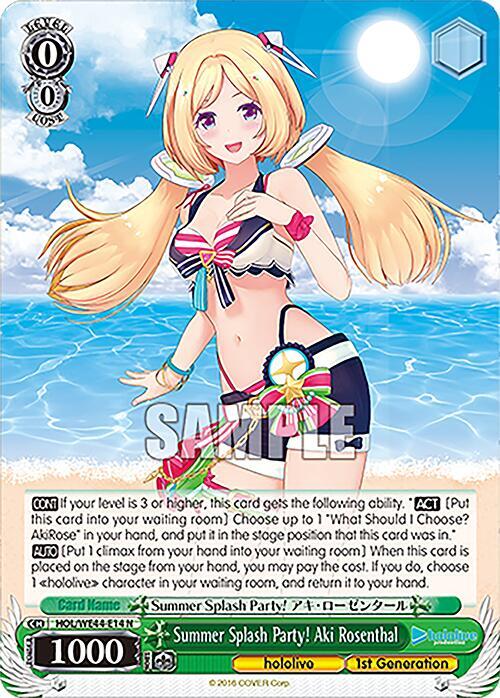 Summer Splash Party! Aki Rosenthal - [hololive production Summer Collection Premium Booster] | Gear Gaming Fayetteville