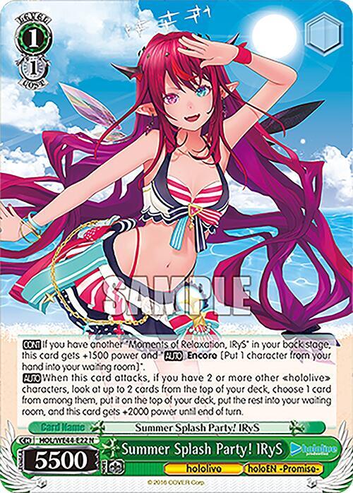 Summer Splash Party! IRyS - [hololive production Summer Collection Premium Booster] | Gear Gaming Fayetteville