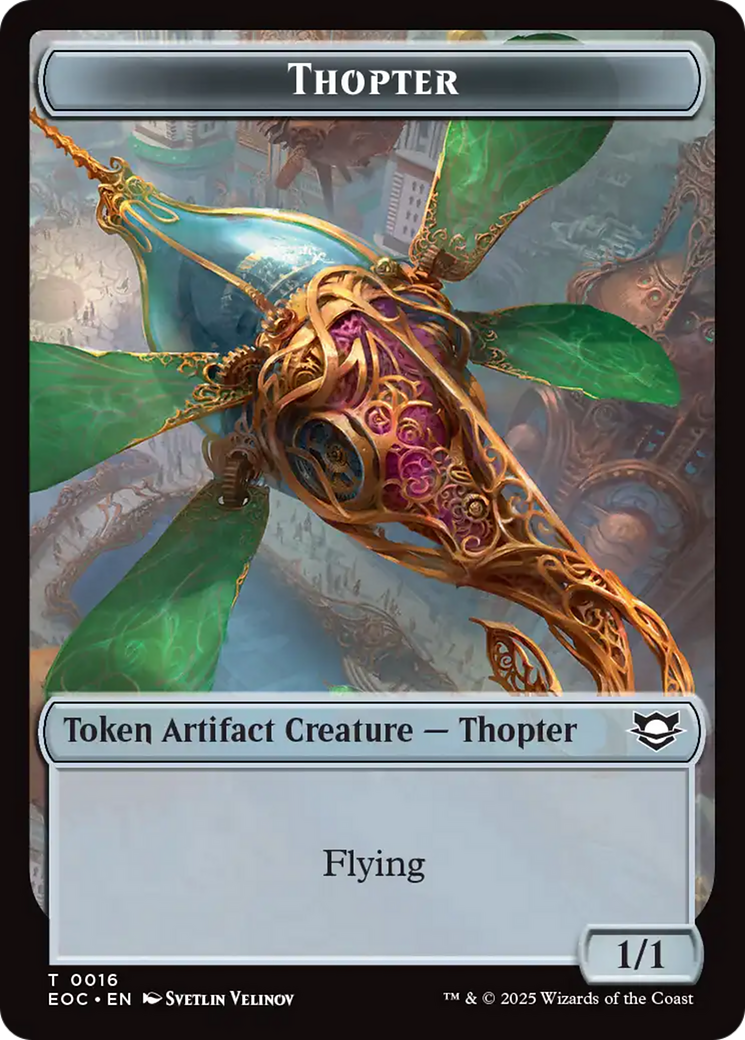 Thopter // Beast (0006) Double-Sided Token [Edge of Eternities Commander Tokens] | Gear Gaming Fayetteville