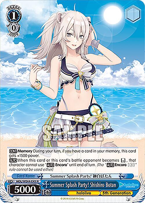 Summer Splash Party! Shishiro Botan - [hololive production Summer Collection Premium Booster] | Gear Gaming Fayetteville