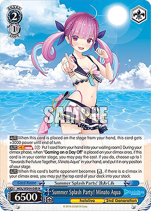Summer Splash Party! Minato Aqua - [hololive production Summer Collection Premium Booster] | Gear Gaming Fayetteville