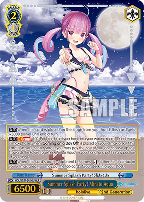 Summer Splash Party! Minato Aqua (HLP) - [hololive production Summer Collection Premium Booster] | Gear Gaming Fayetteville