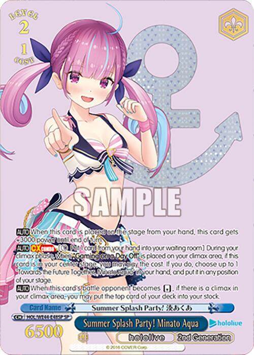 Summer Splash Party! Minato Aqua (SP) - [hololive production Summer Collection Premium Booster] | Gear Gaming Fayetteville