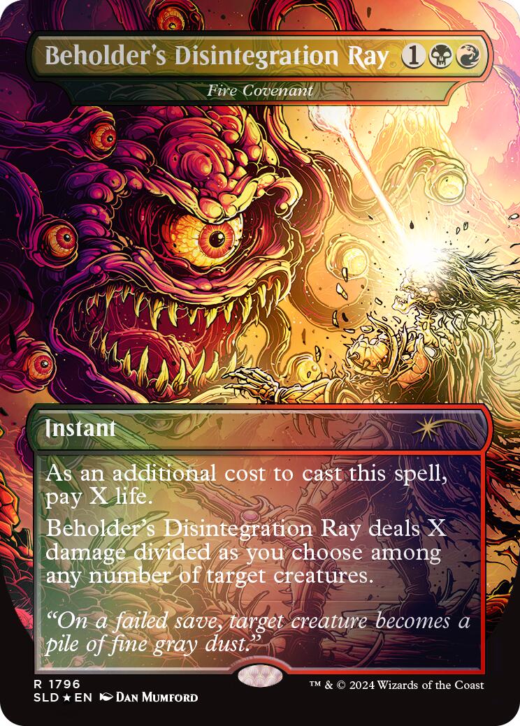 Beholder's Disintegration Ray - Fire Covenant (Rainbow Foil) [Secret Lair Drop Series] | Gear Gaming Fayetteville