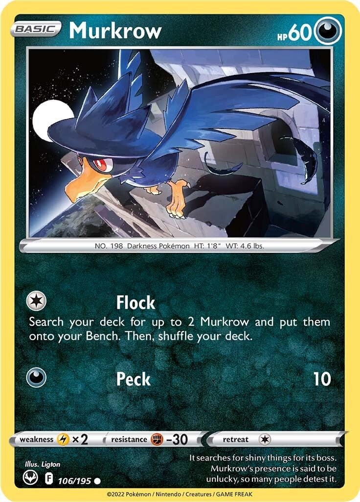 Murkrow (106/195) [Sword & Shield: Silver Tempest] | Gear Gaming Fayetteville