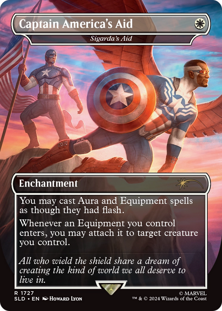 Captain America's Aid - Sigarda's Aid (Rainbow Foil) [Secret Lair Drop Series] | Gear Gaming Fayetteville