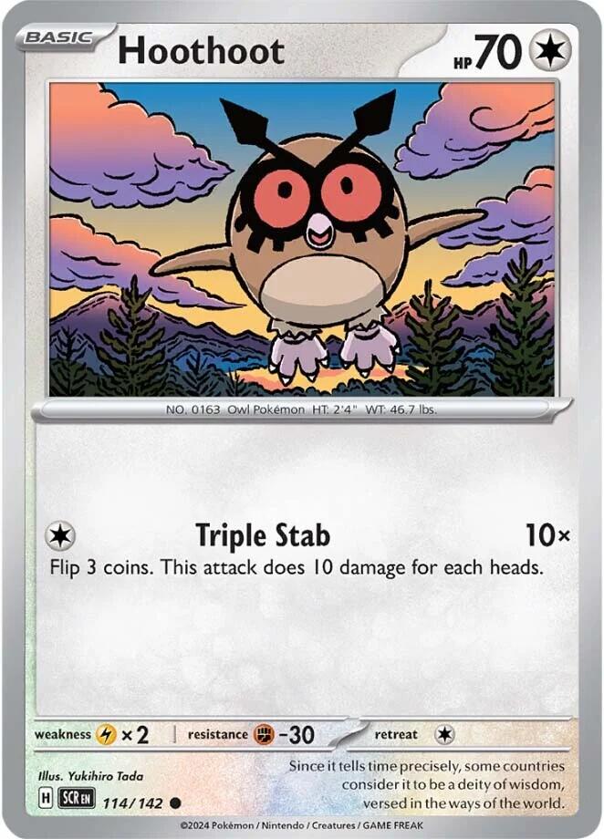 Hoothoot (114/142) [Scarlet & Violet: Stellar Crown] | Gear Gaming Fayetteville