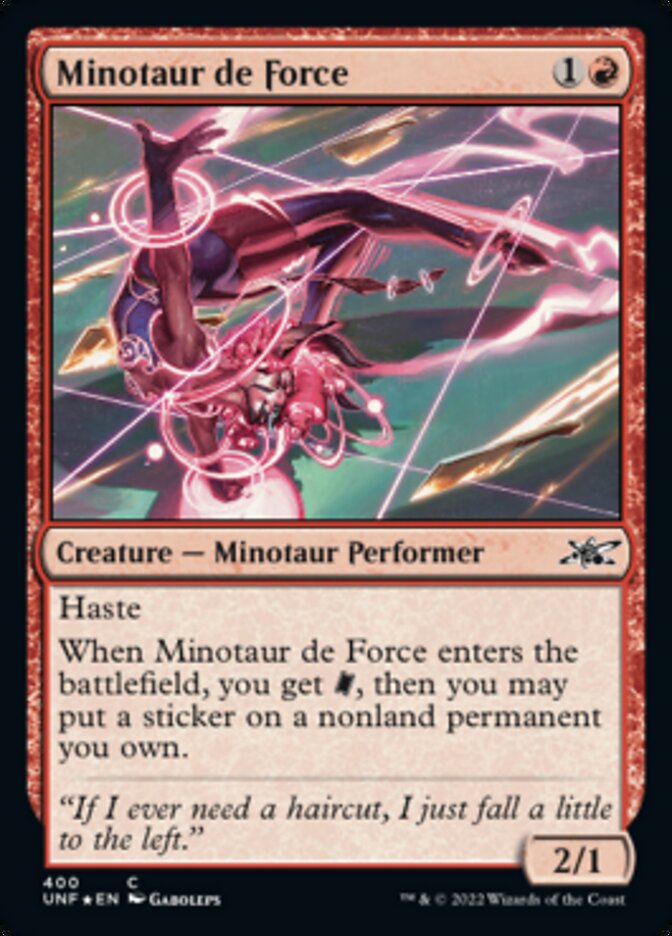 Minotaur de Force (Galaxy Foil) [Unfinity] | Gear Gaming Fayetteville