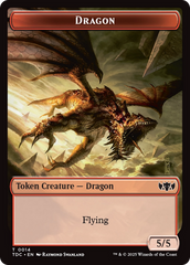 Dragon (0014) // Treasure Double-Sided Token [Tarkir: Dragonstorm Commander Tokens] | Gear Gaming Fayetteville