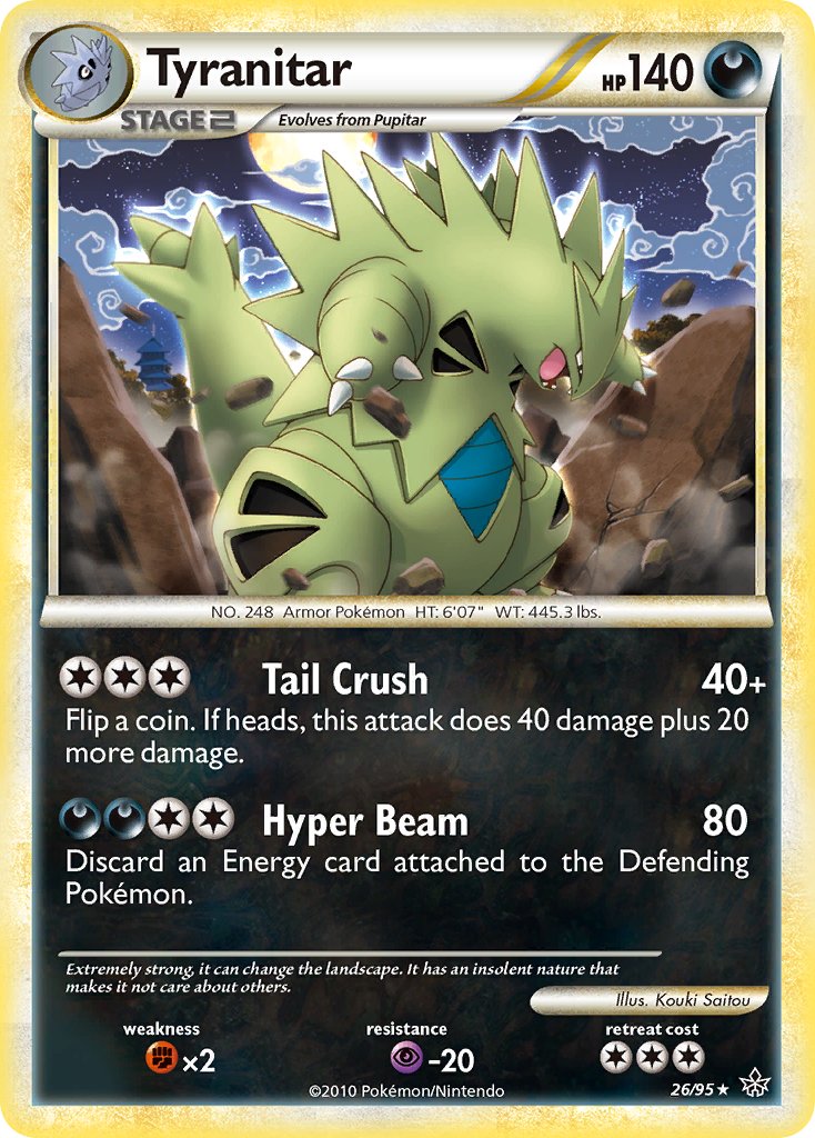 Tyranitar (26/95) (Theme Deck Exclusive) [HeartGold & SoulSilver: Unleashed] | Gear Gaming Fayetteville