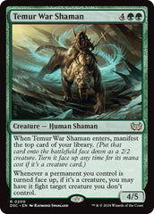 Temur War Shaman [Duskmourn: House of Horror Commander] | Gear Gaming Fayetteville