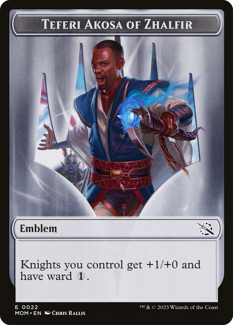 Treasure (21) // Teferi Akosa of Zhalfir Emblem Double-Sided Token [March of the Machine Tokens] | Gear Gaming Fayetteville