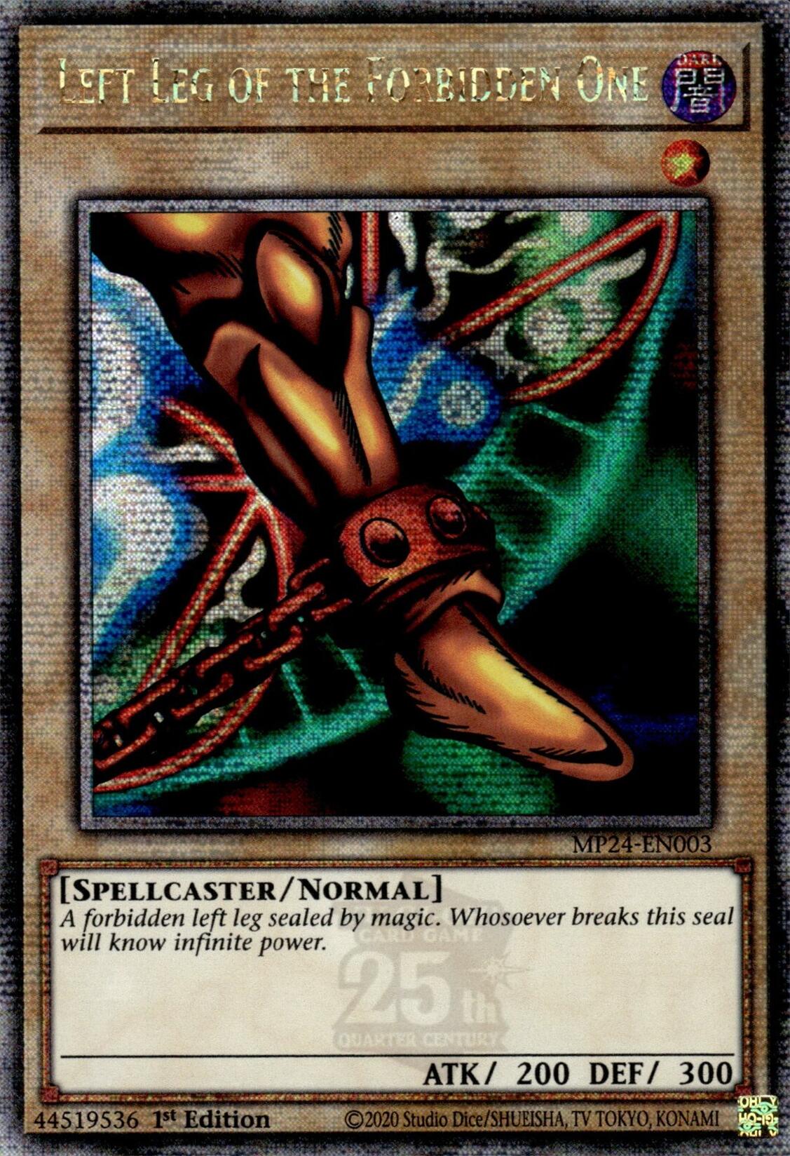 Left Leg of the Forbidden One [MP24-EN003] Quarter Century Secret Rare | Gear Gaming Fayetteville