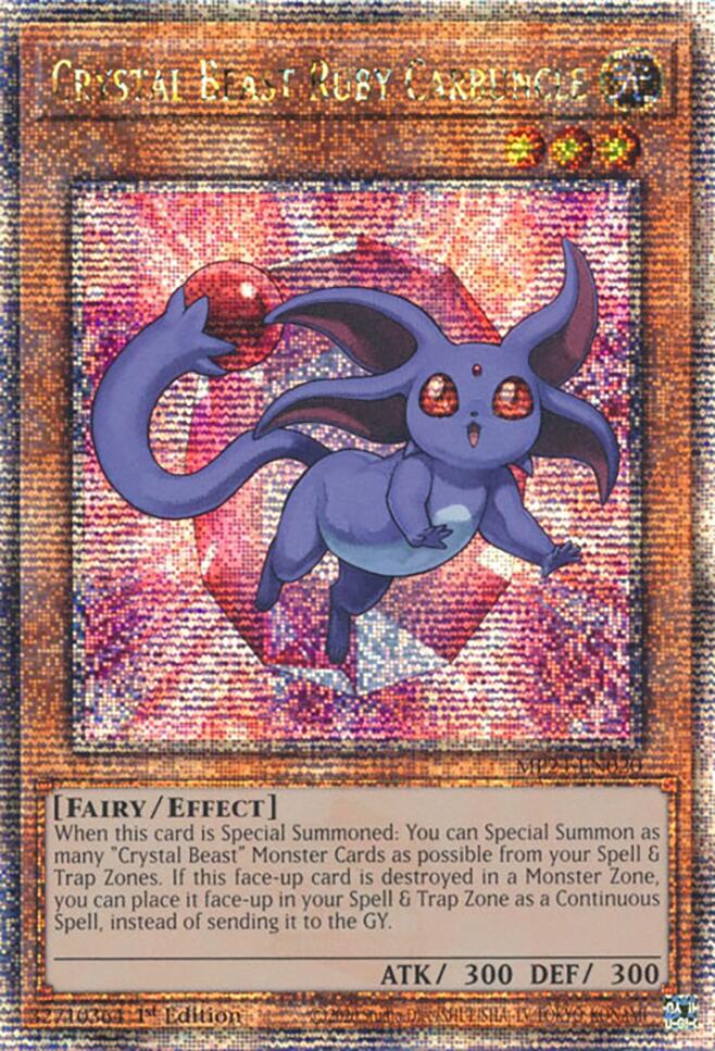 Crystal Beast Ruby Carbuncle [MP24-EN020] Quarter Century Secret Rare | Gear Gaming Fayetteville