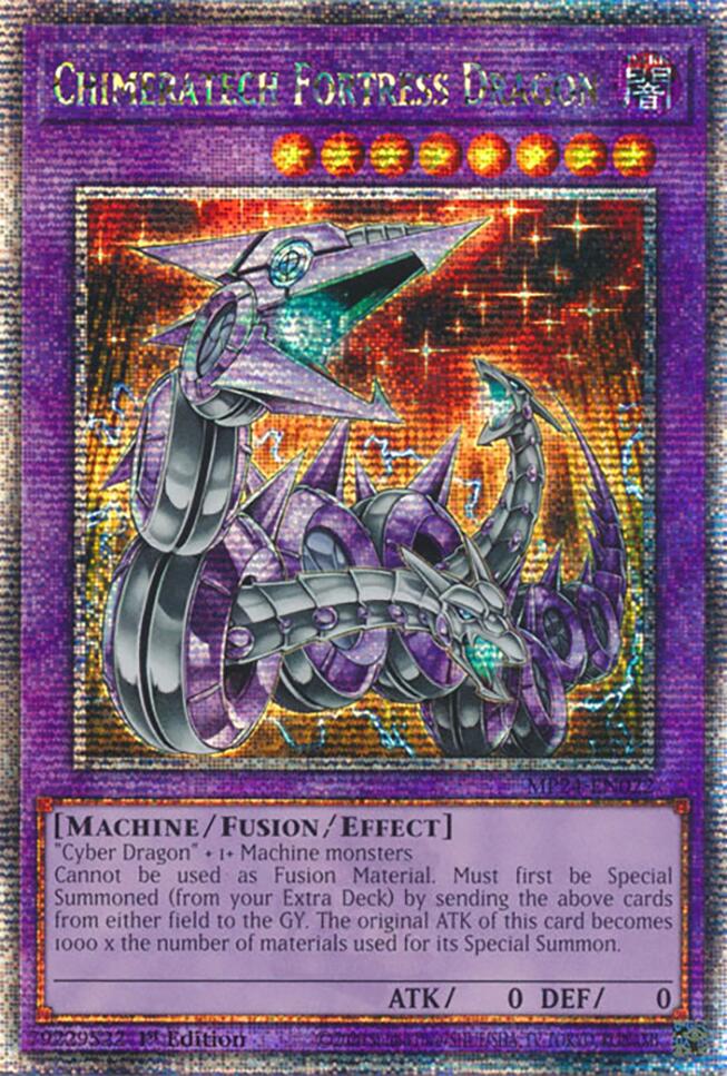 Chimeratech Fortress Dragon [MP24-EN022] Quarter Century Secret Rare | Gear Gaming Fayetteville