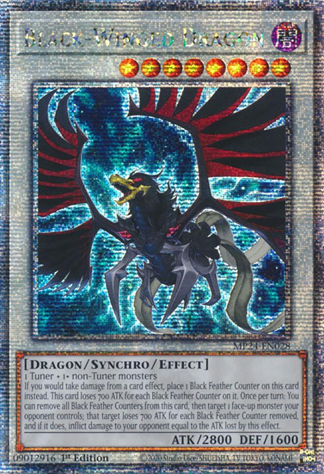 Black-Winged Dragon [MP24-EN028] Quarter Century Secret Rare | Gear Gaming Fayetteville