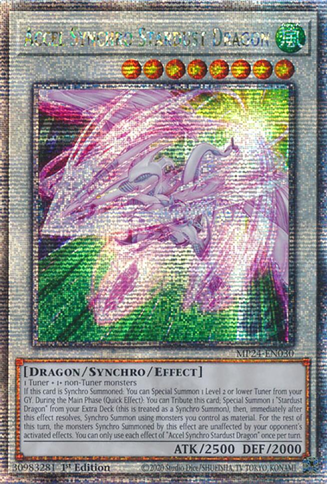 Accel Synchro Stardust Dragon [MP24-EN030] Quarter Century Secret Rare | Gear Gaming Fayetteville