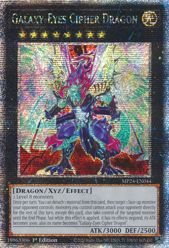 Galaxy-Eyes Cipher Dragon [MP24-EN044] Quarter Century Secret Rare | Gear Gaming Fayetteville