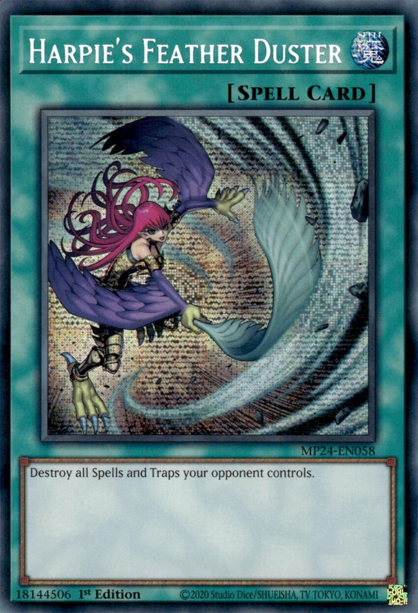 Harpie's Feather Duster (Alternate Art) [MP24-EN058] Prismatic Secret Rare | Gear Gaming Fayetteville