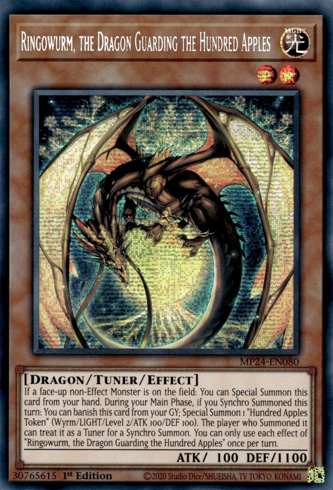 Ringowurm, the Dragon Guarding the Hundred Apples [MP24-EN080] Prismatic Secret Rare | Gear Gaming Fayetteville