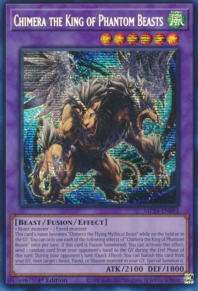 Chimera the King of Phantom Beasts [MP24-EN095] Prismatic Secret Rare | Gear Gaming Fayetteville