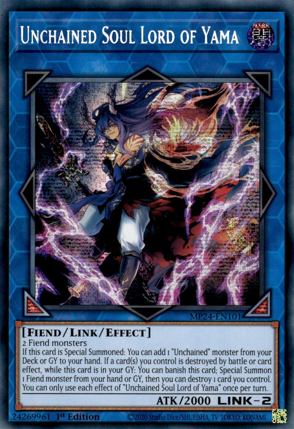 Unchained Soul Lord of Yama [MP24-EN101] Prismatic Secret Rare | Gear Gaming Fayetteville