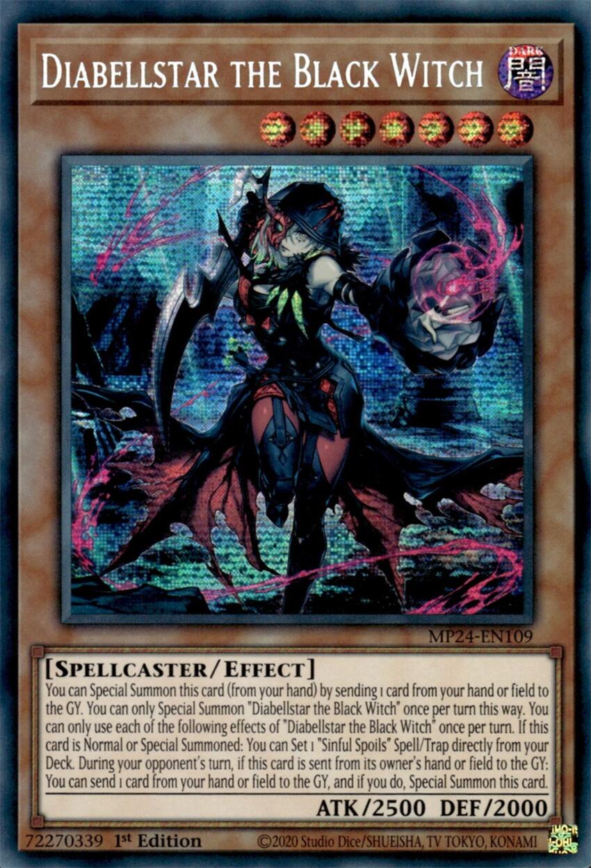 Diabellstar the Black Witch [MP24-EN109] Prismatic Secret Rare | Gear Gaming Fayetteville