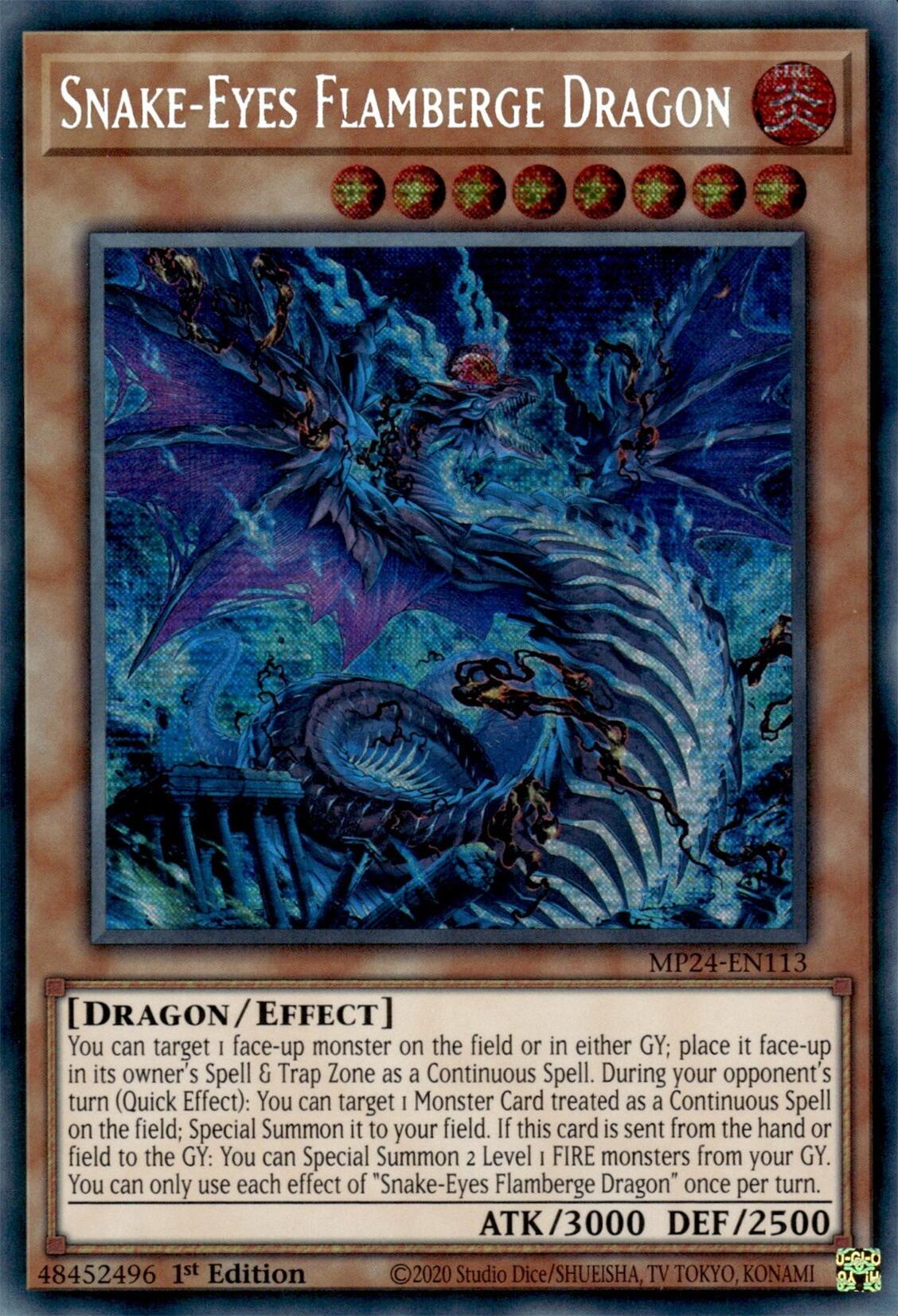 Snake-Eyes Flamberge Dragon [MP24-EN113] Prismatic Secret Rare | Gear Gaming Fayetteville