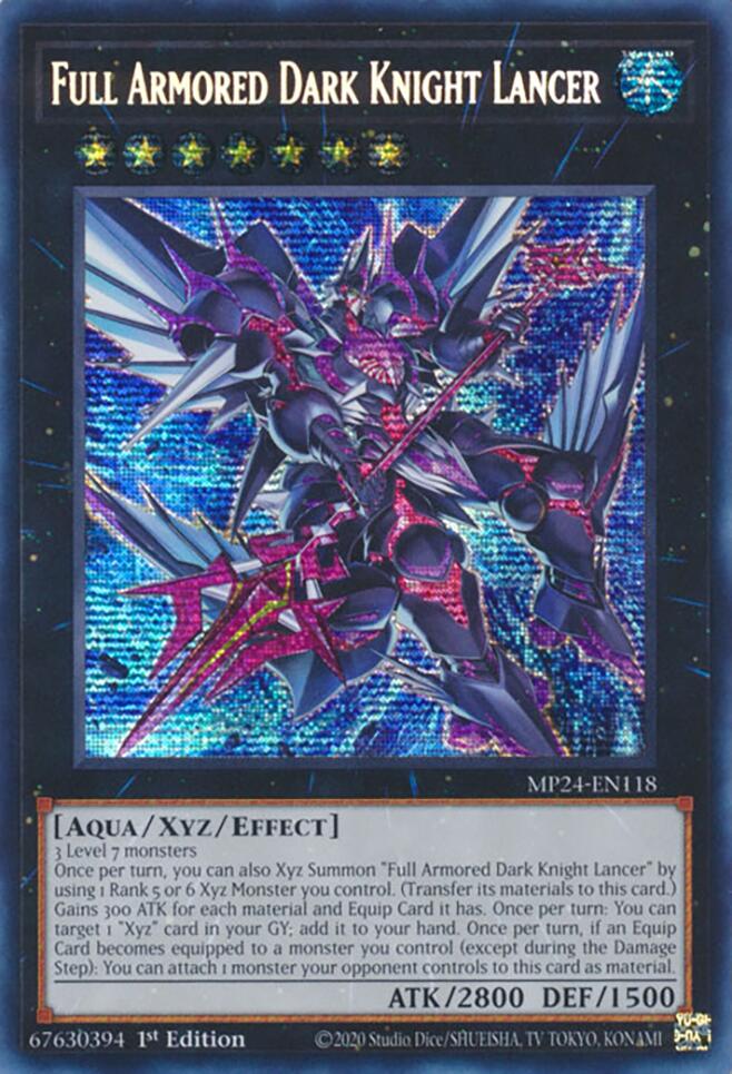 Full Armored Dark Knight Lancer [MP24-EN118] Prismatic Secret Rare | Gear Gaming Fayetteville